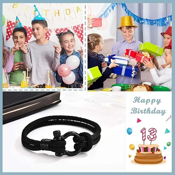 TEVOP Birthday Gifts for Boys, Birthday Bracelet Gifts Boys, Unusual Birthday Gifts for Son Grandson Nephew Brother