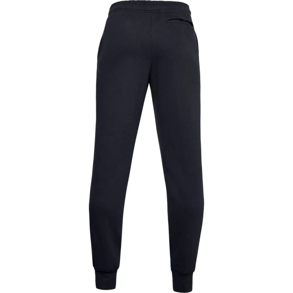 UNDER ARMOUR KIDS RIVAL FLEECE BLACK JOGGING PANTS