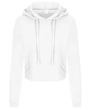 Womens cropped hoodie | Arctic White