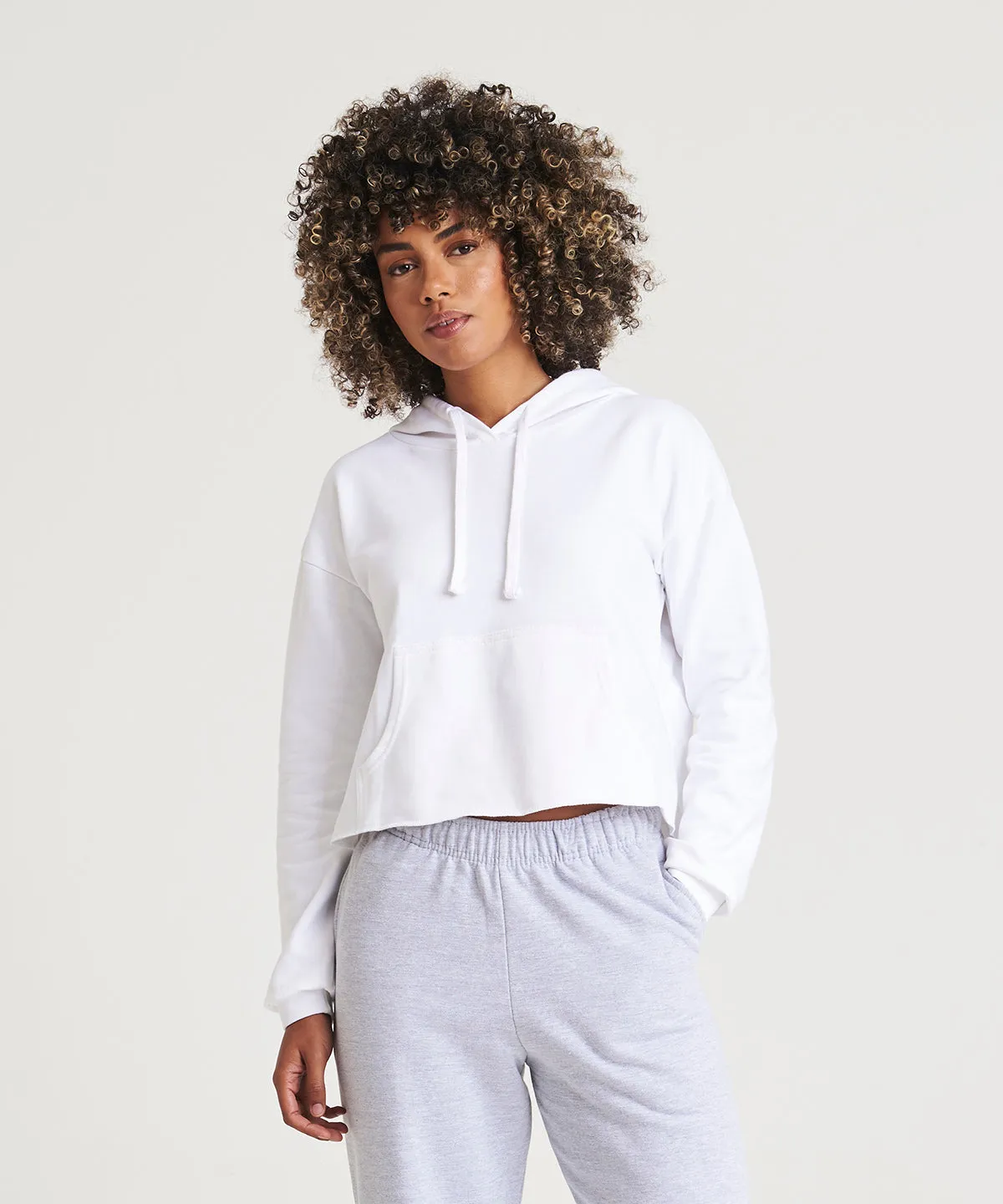 Womens cropped hoodie | Arctic White