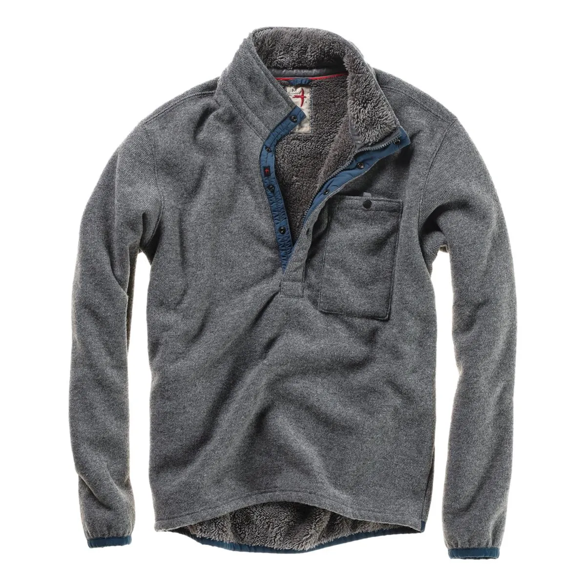 Wool Shag Popover Grey Heather